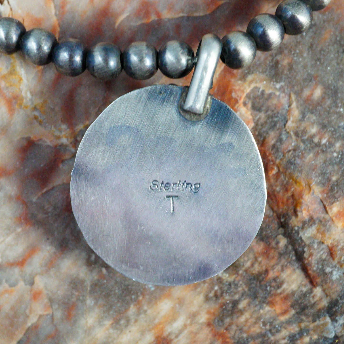 Patina Sterling Silver Navajo Pearls & Sonoran Gold Pendant