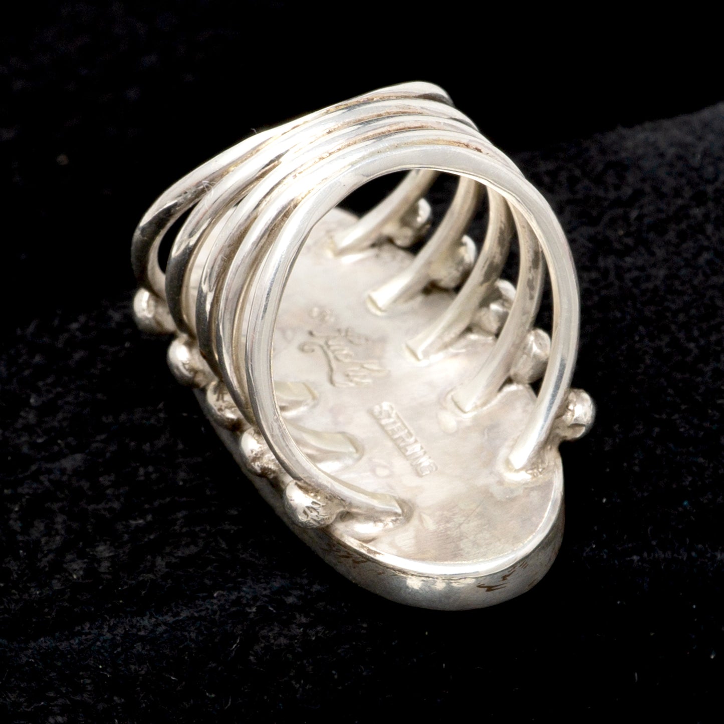 Persian Turquoise in Sterling Silver Ring by M. Lucky | Size 8