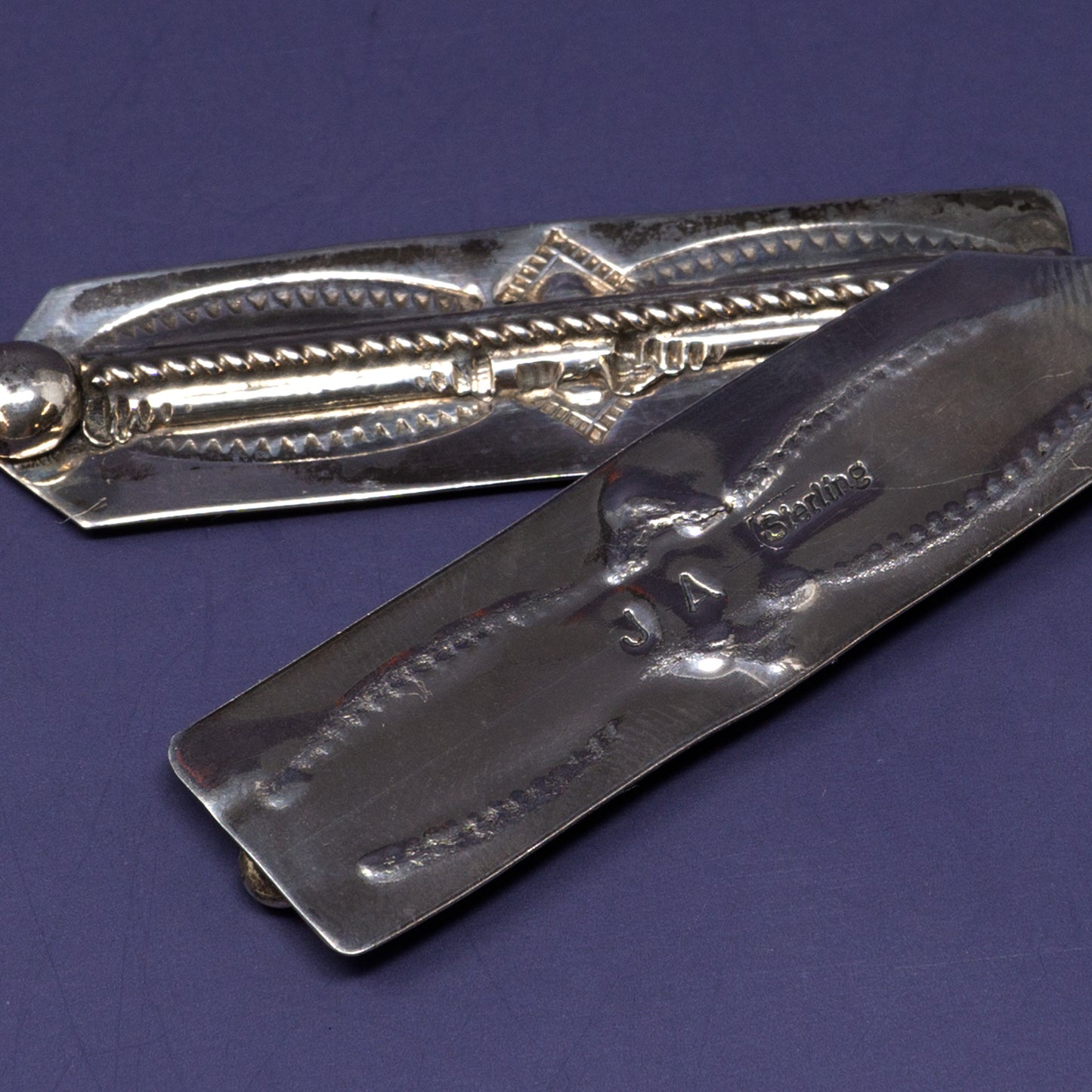 Stamped Sterling Silver Hook Earrings | John Aguilar