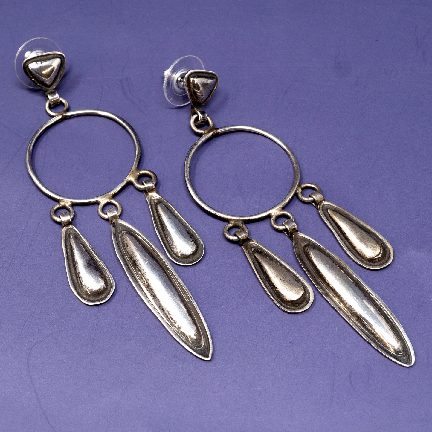 Sterling Silver Earrings | Abstracted Modernist Dreamcather