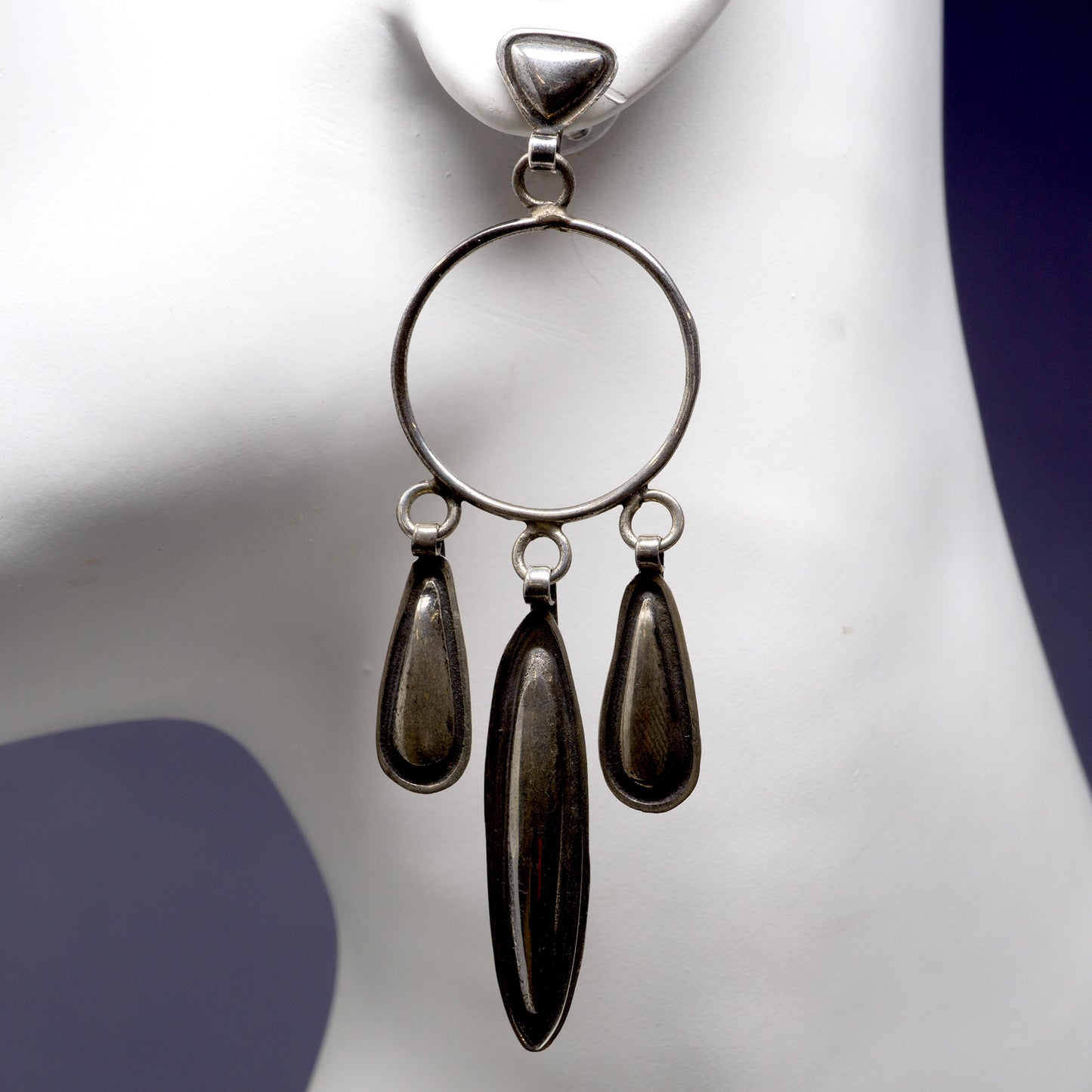 Sterling Silver Earrings | Abstracted Modernist Dreamcather