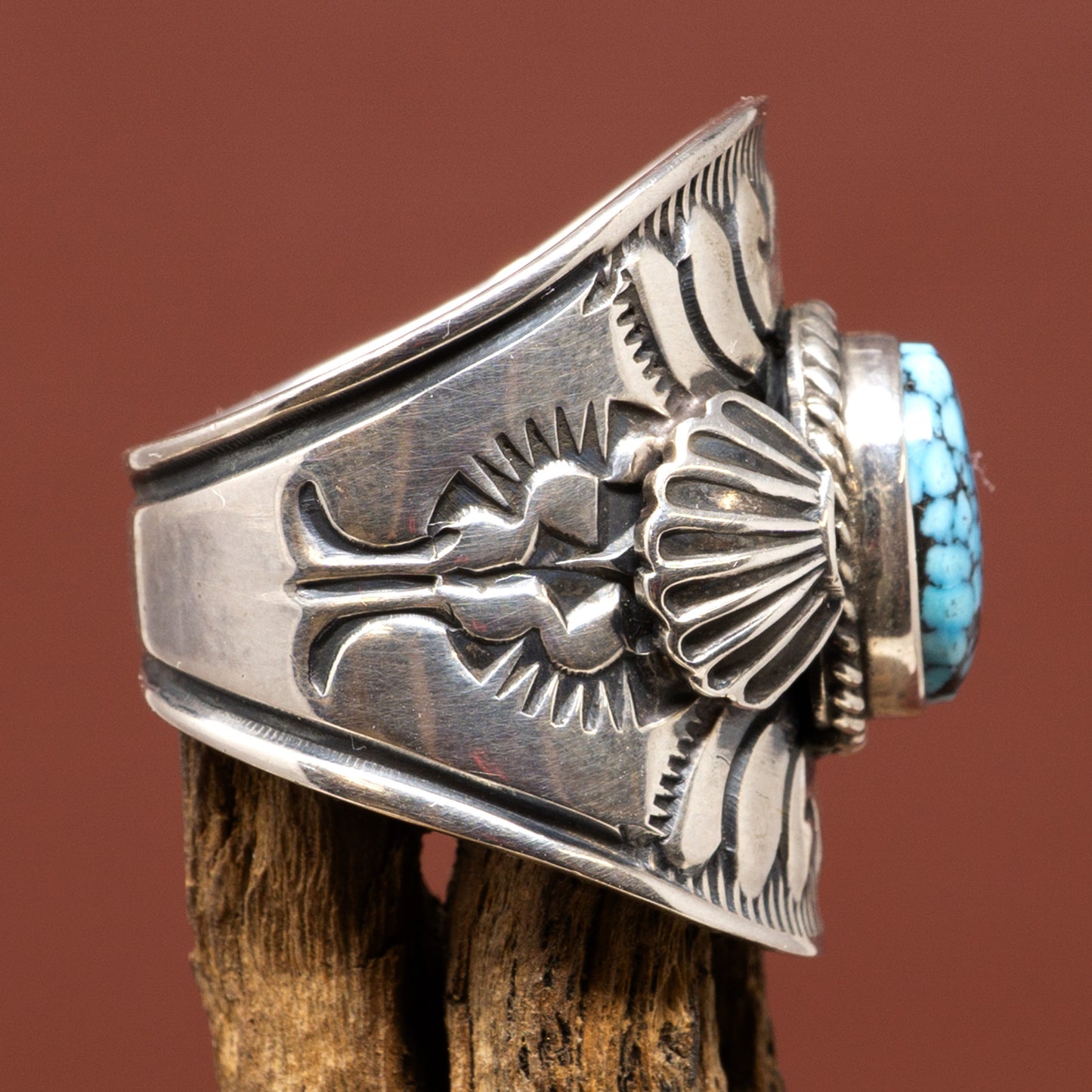 Turquoise & Silver Ring by Derrick Gordon | Size 9.25