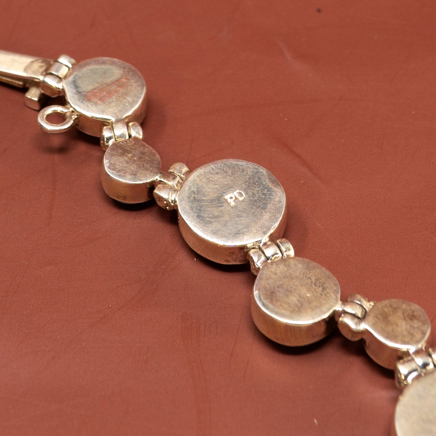 Snow Drop Zuni Lapidary Linked Bracelet | Touch of Santa Fe