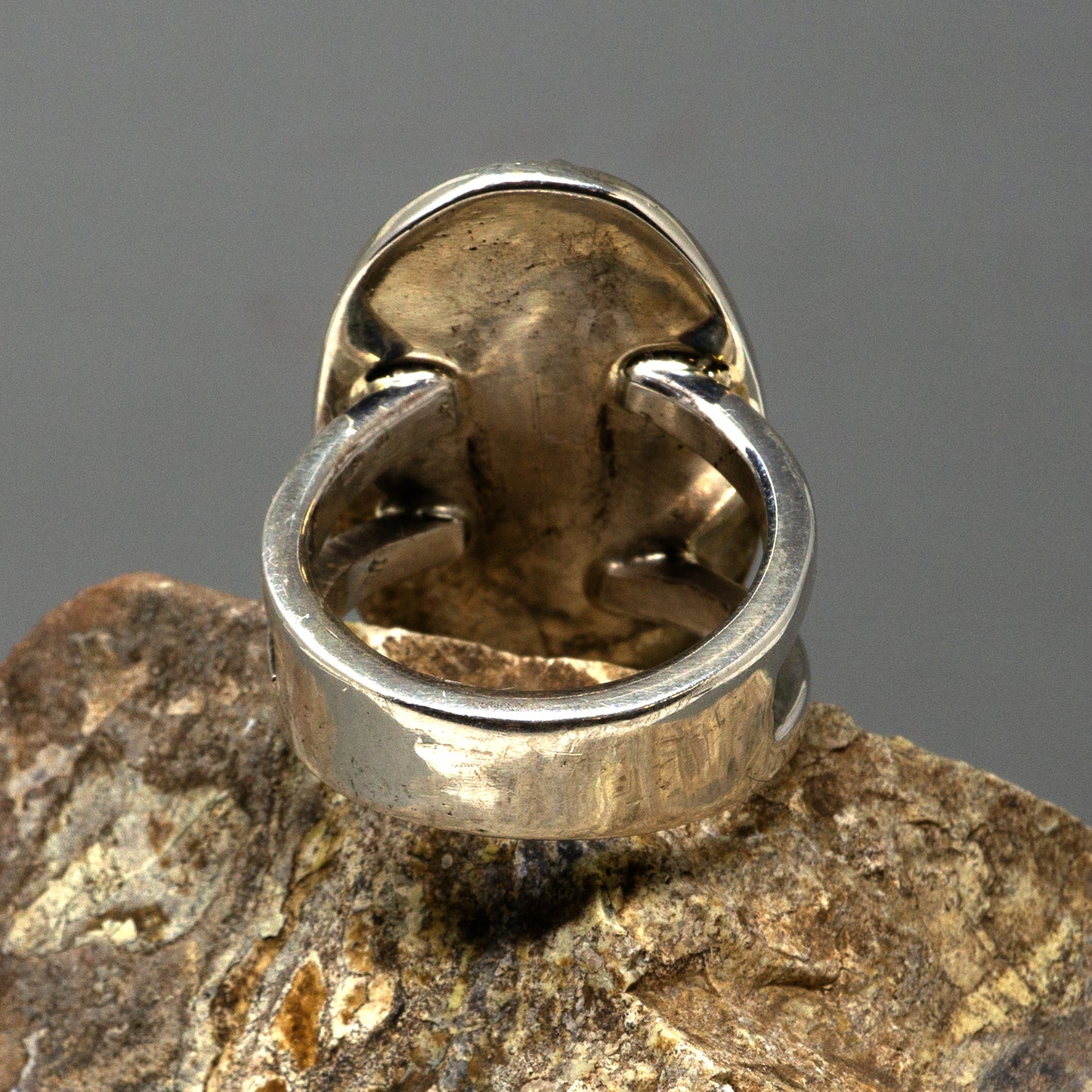 High-grade Morenci Turquoise in Polished Silver Ring by Marie Jackson | Size 9.5
