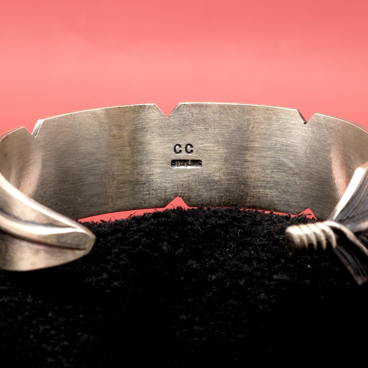 Sterling Silver Wide Feather Cuff Bracelet | Chris Charley