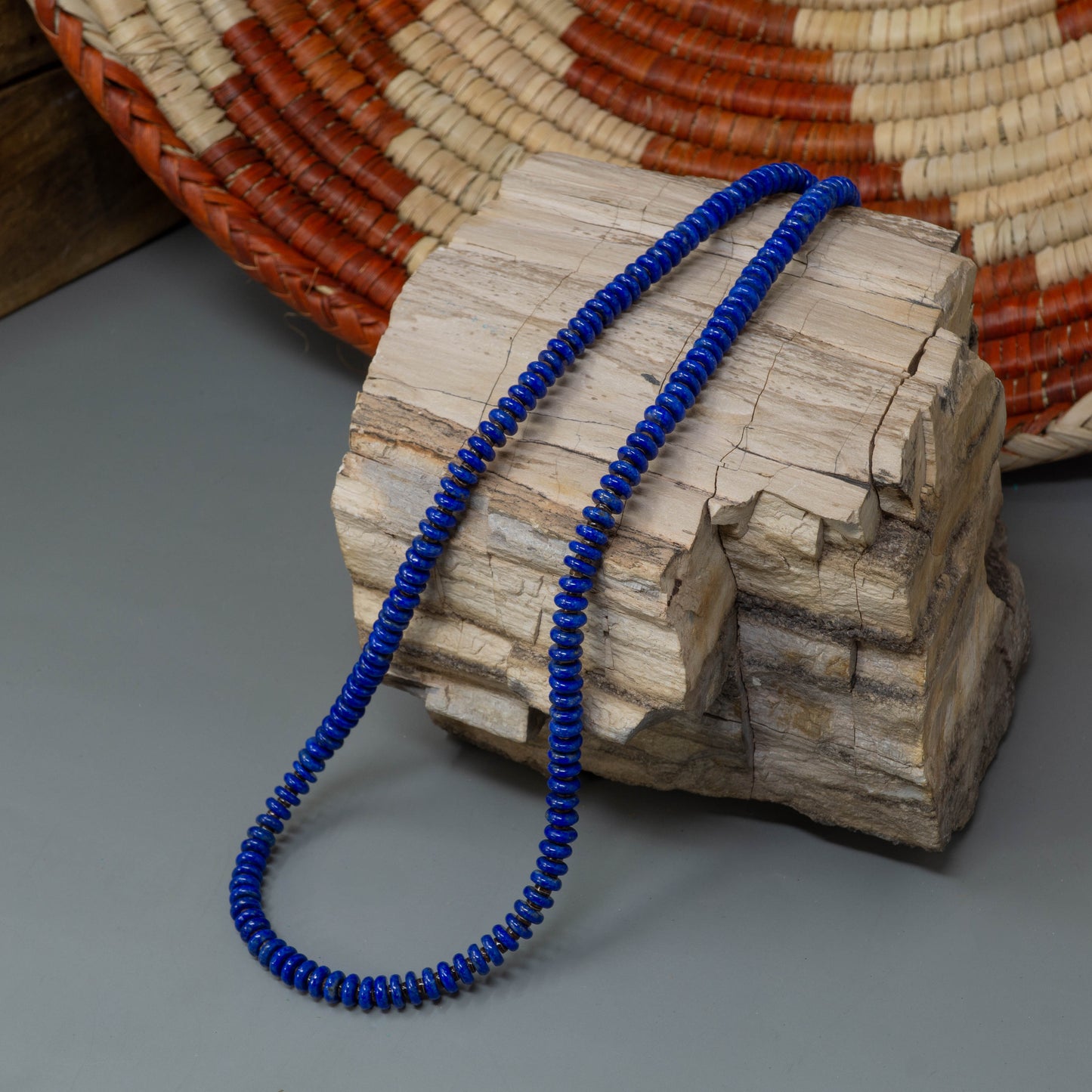 Single Strand Lapis Necklace
