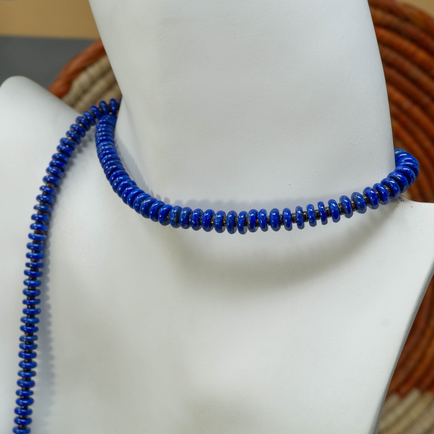 Single Strand Lapis Necklace