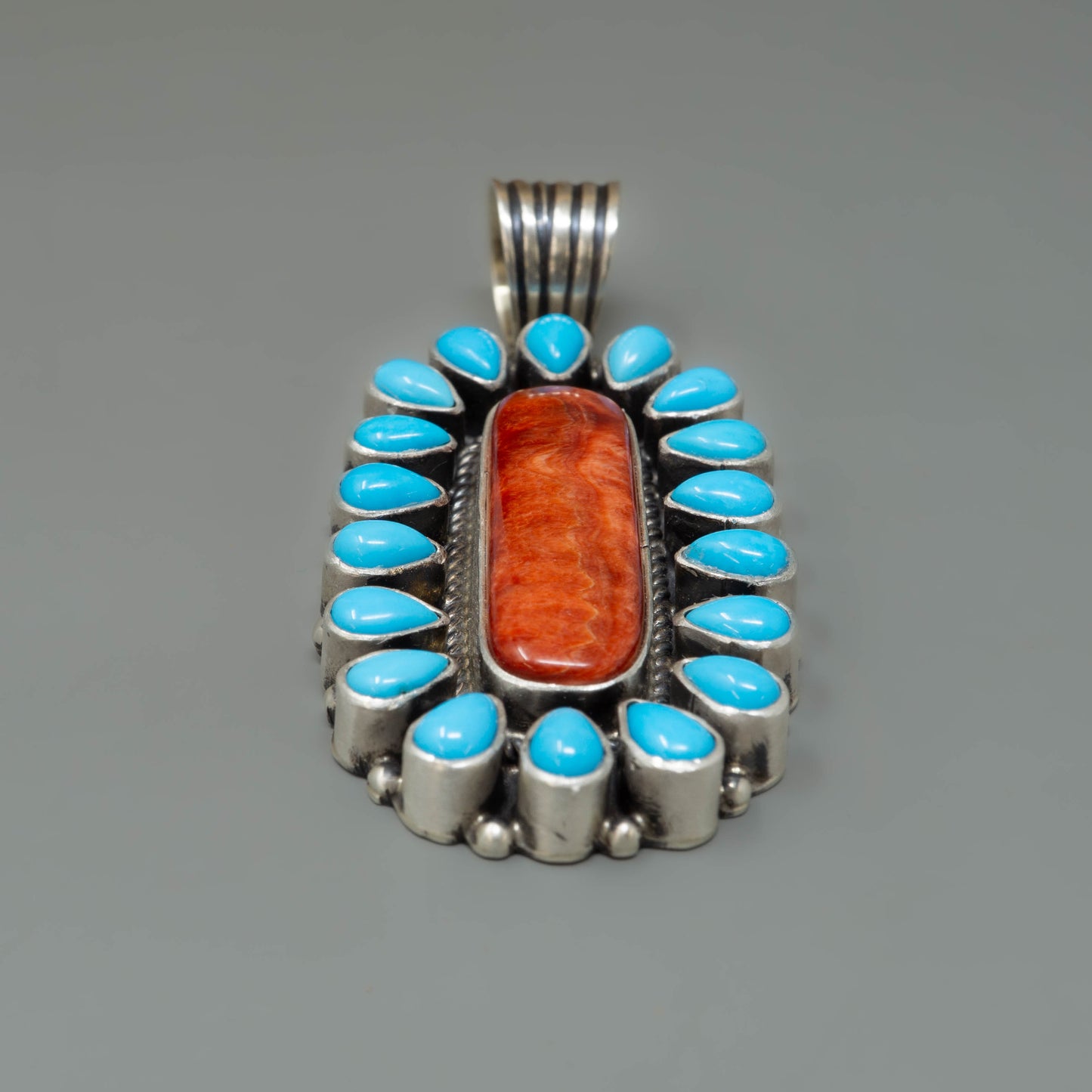 Sleeping Beauty Pendant and Navajo Pearl Necklace