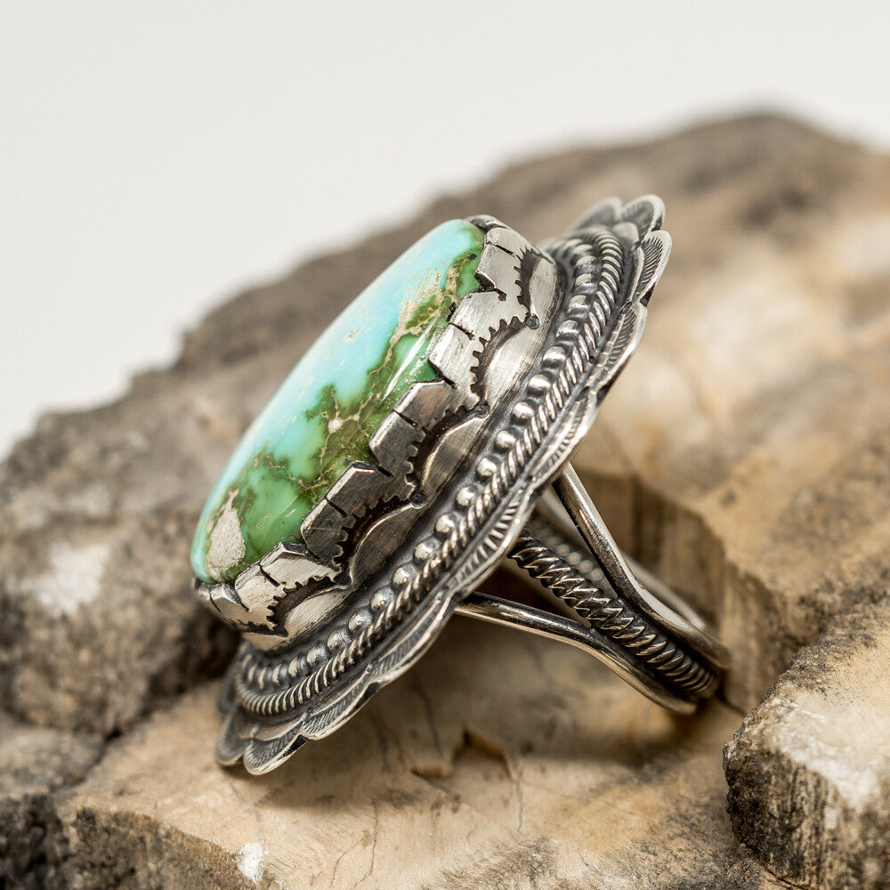 Royston Turquoise & Sterling Silver Ring by Chris Billie | Size 9.5