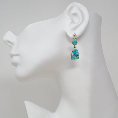 Zuni Turquoise Inlay Earrings
