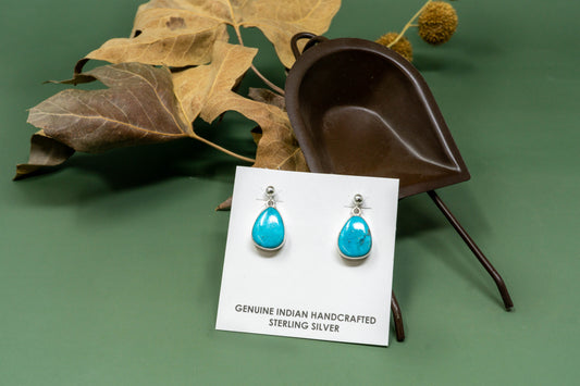 Turquoise Earrings set in Sterling Silver