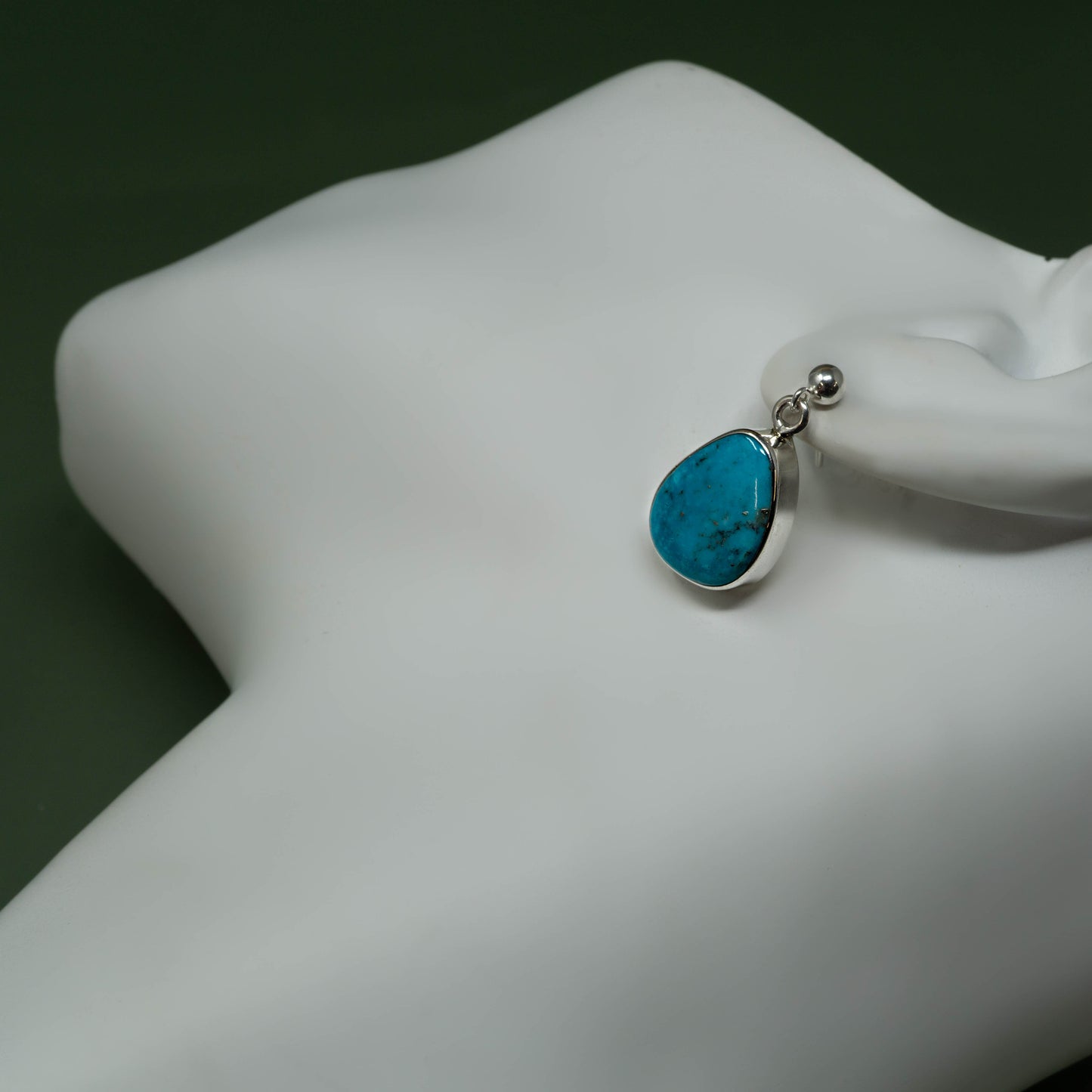 Turquoise Earrings set in Sterling Silver