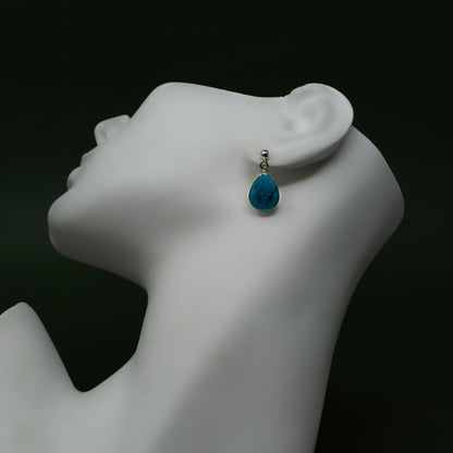 Turquoise Earrings set in Sterling Silver