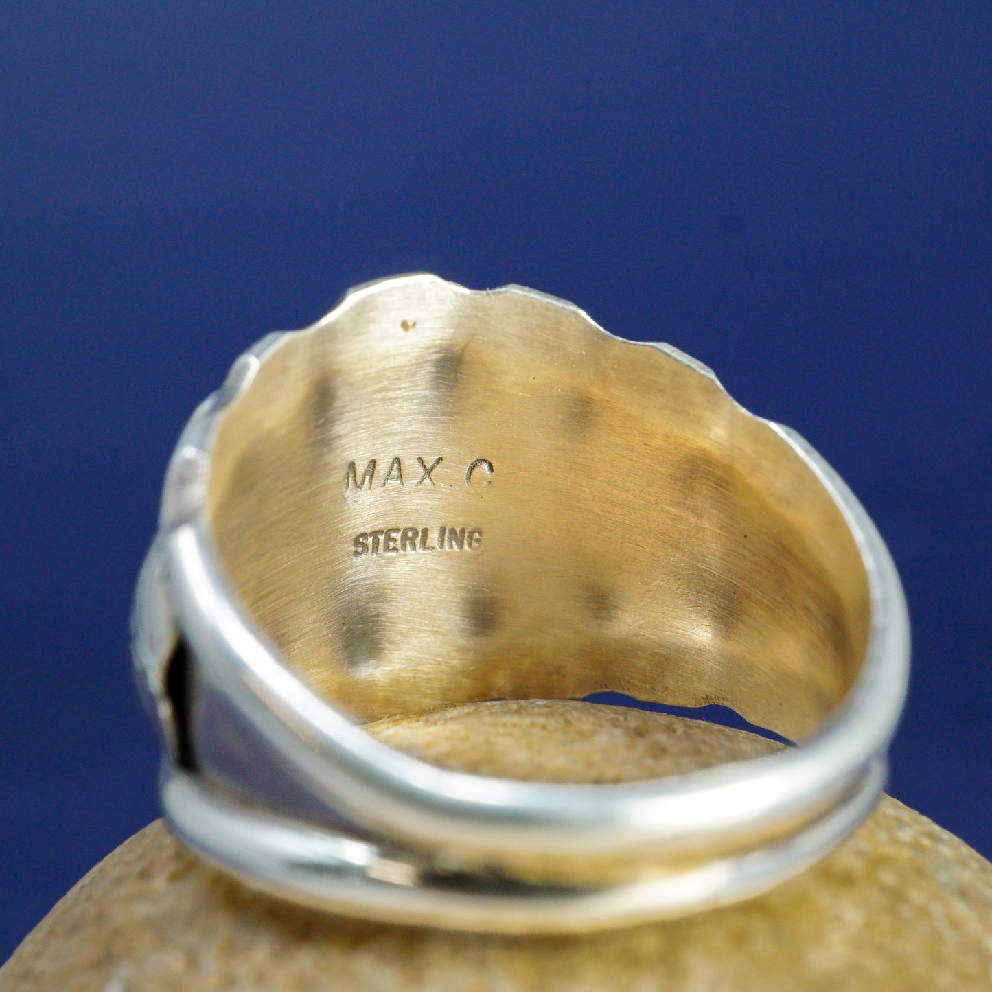 Red Coral & Sleeping Beauty Old Style Men's Ring