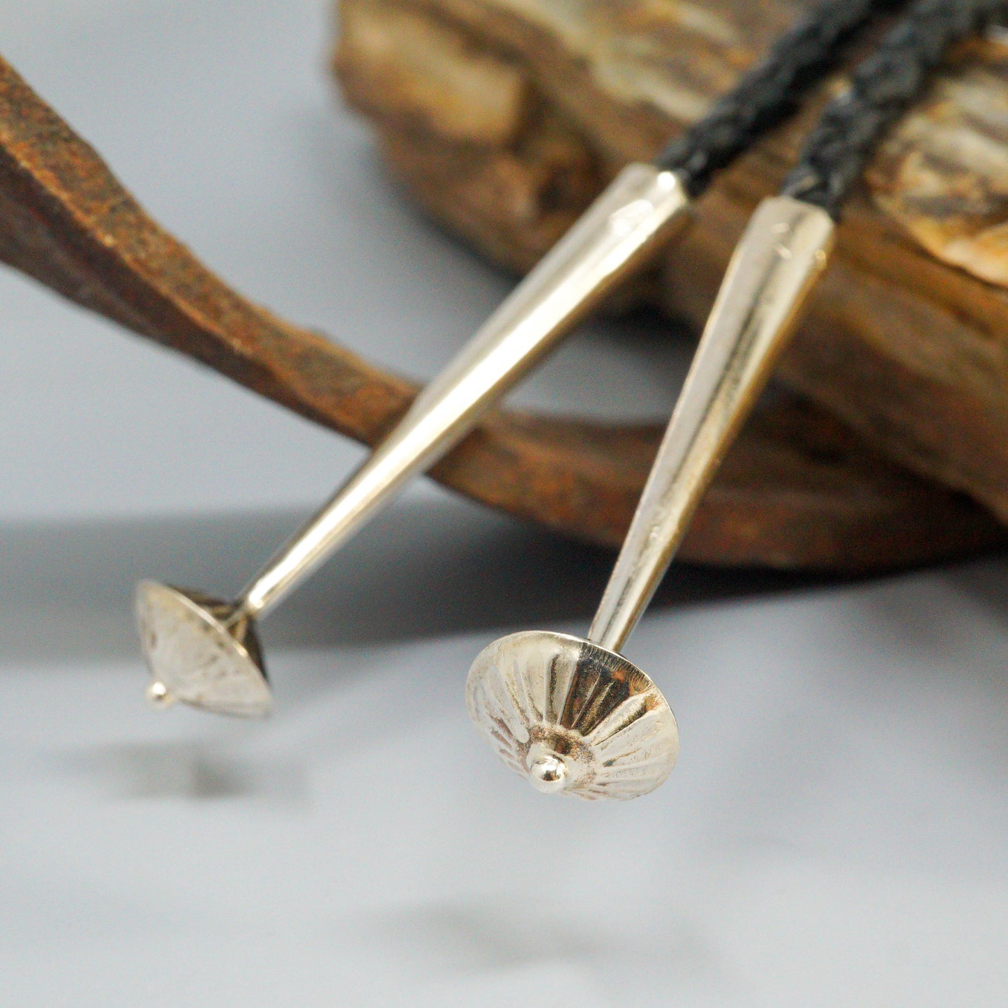 Sleeping Beauty & Coral Sterling Silver Bolo Tie