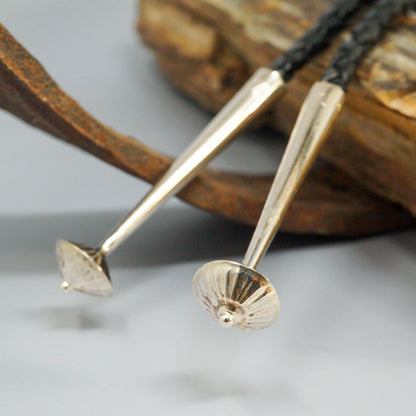 Sleeping Beauty & Coral Sterling Silver Bolo Tie