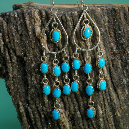 Sleeping Beauty Chandelier Style Earrings