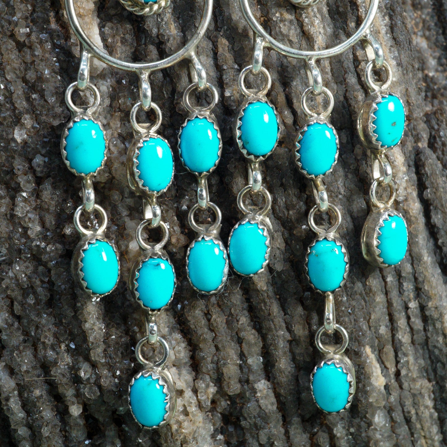 Sleeping Beauty Chandelier Style Earrings