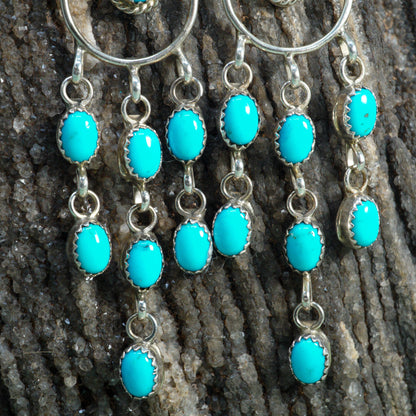 Sleeping Beauty Chandelier Style Earrings