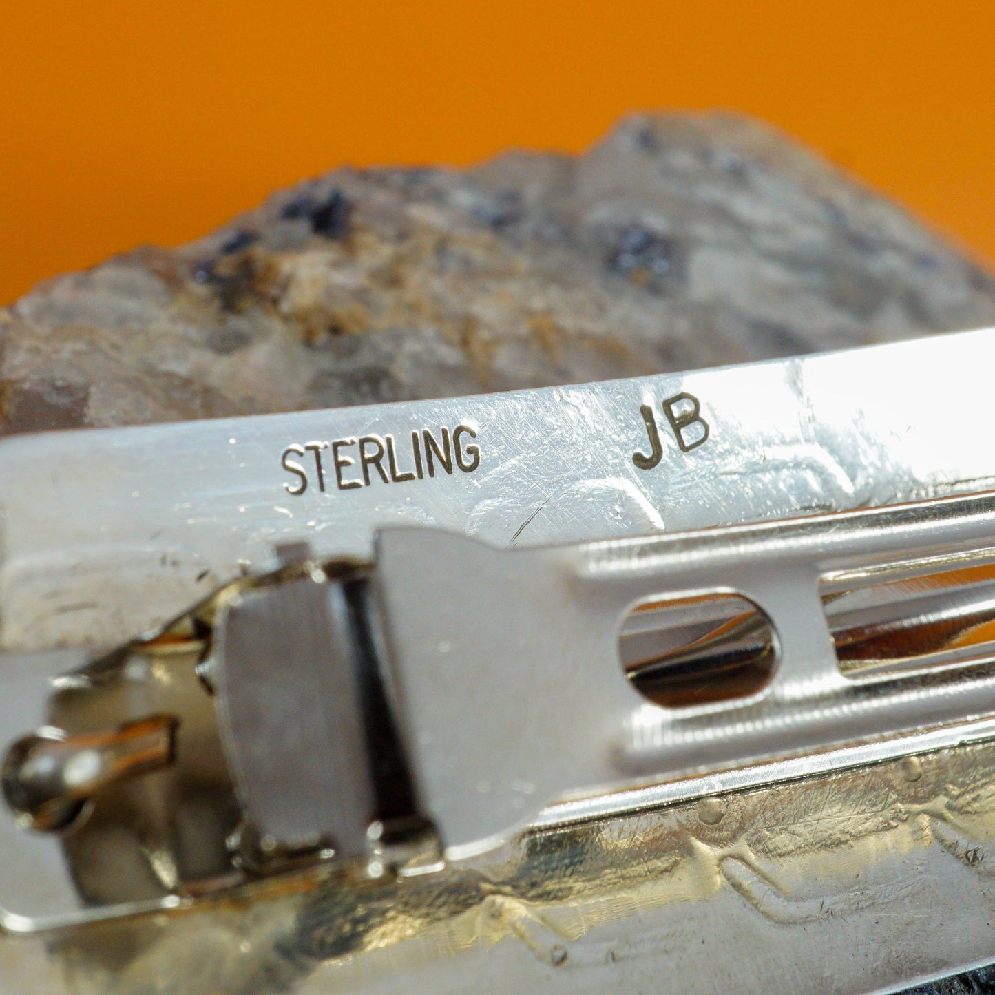 Sterling Silver Barrette with High Grade Kingman Turquoise