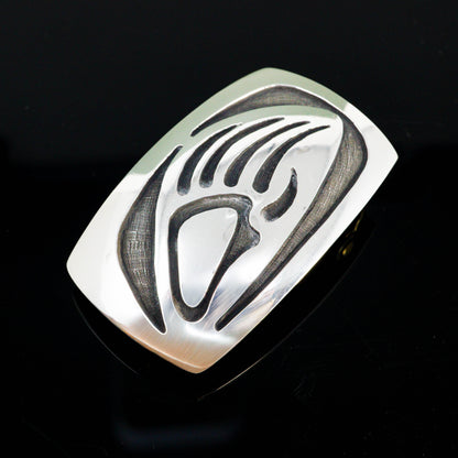 Sterling Silver Bear Paw Belt Buckle