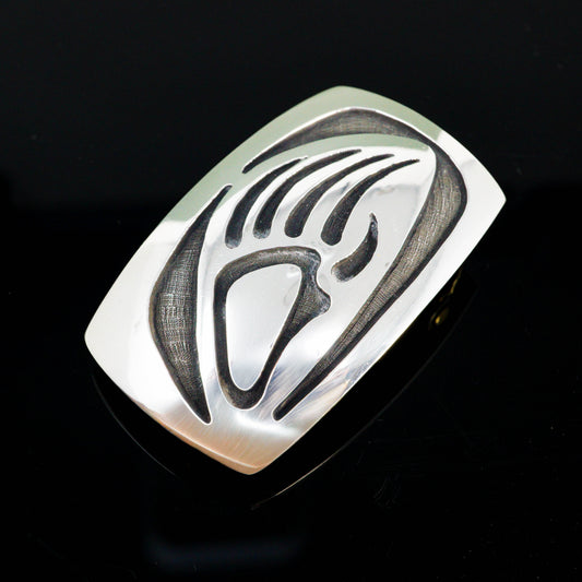 Sterling Silver Bear Paw Belt Buckle