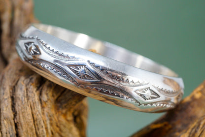 Sterling Silver Stamped Bangle