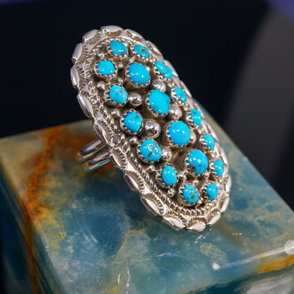 Sleeping Beauty Cluster Ring