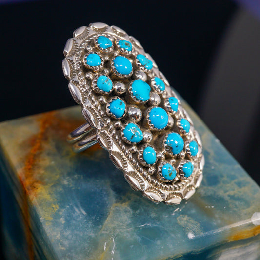 Sleeping Beauty Cluster Ring
