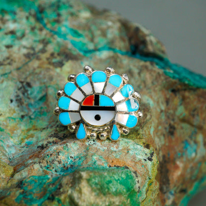 Vintage Style Zuni Sun Face Ring