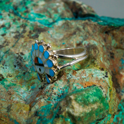 Vintage Style Zuni Sun Face Ring