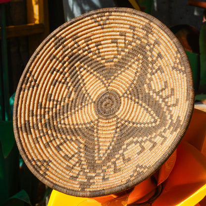 "Radiating Star" Vintage Yavapai Apache Flat Basket
