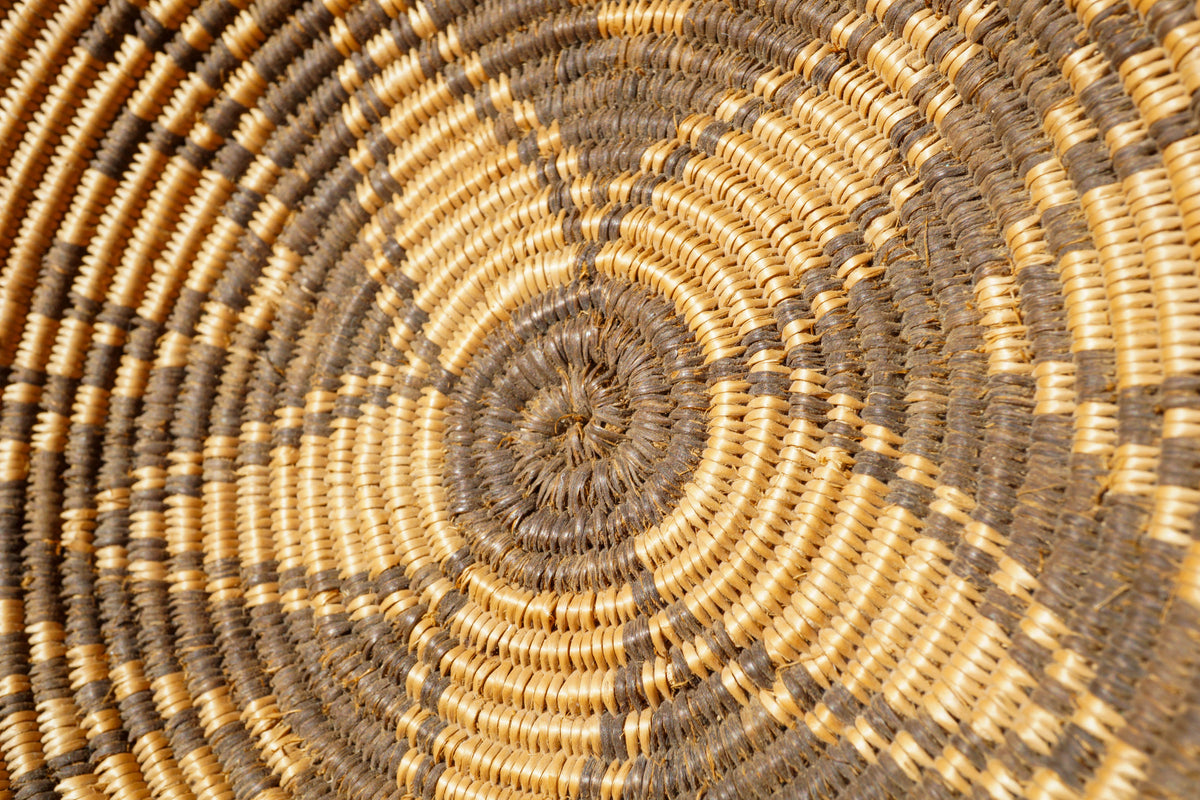 "Radiating Star" Vintage Yavapai Apache Flat Basket