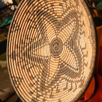 "Radiating Star" Vintage Yavapai Apache Flat Basket