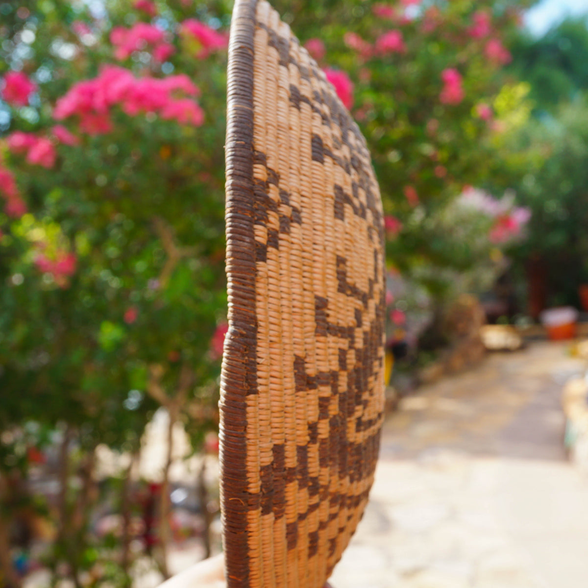 "Radiating Star" Vintage Yavapai Apache Flat Basket