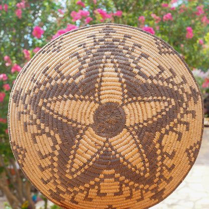 "Radiating Star" Vintage Yavapai Apache Flat Basket