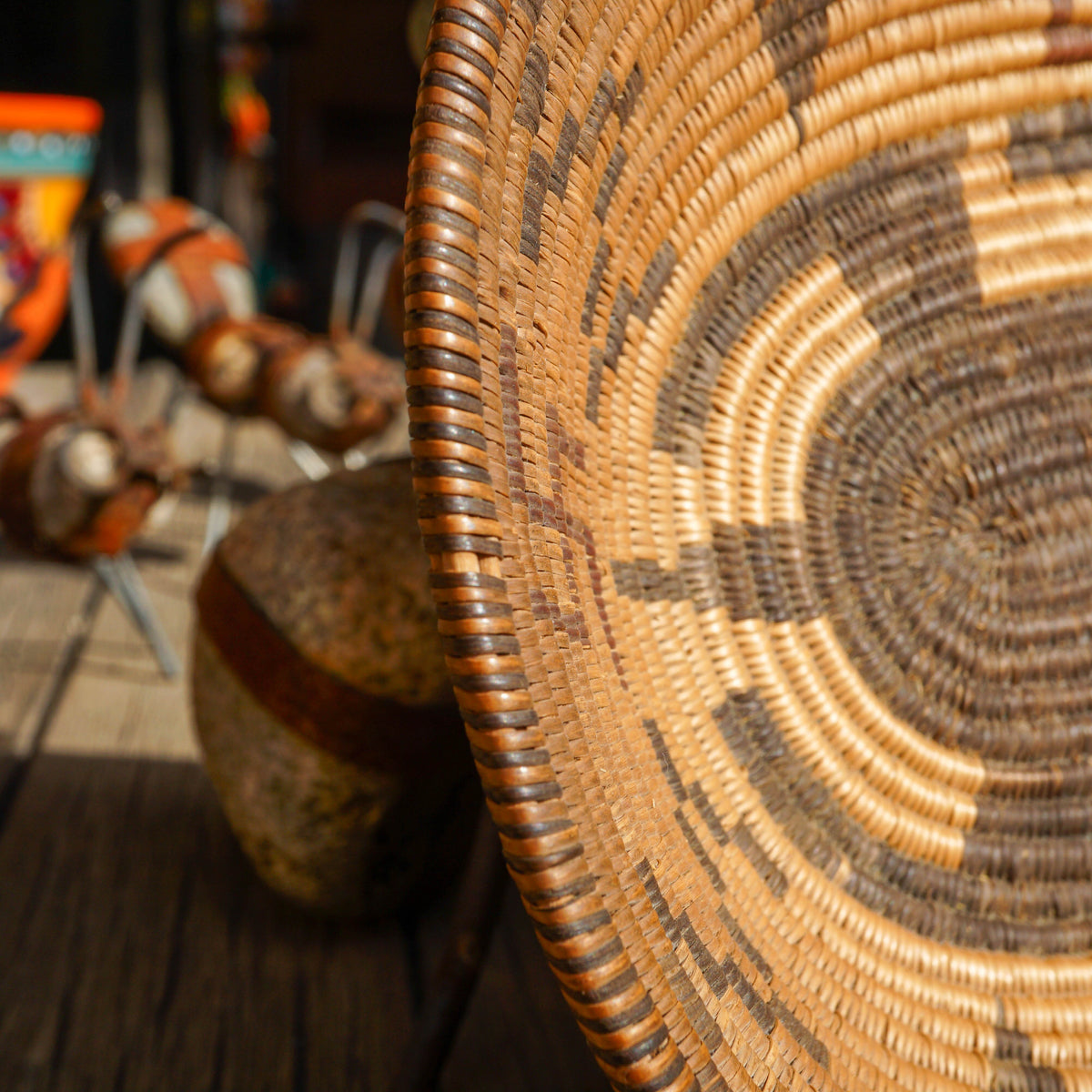 "Turtle" Vintage Pima or Yavapai Apache Basket