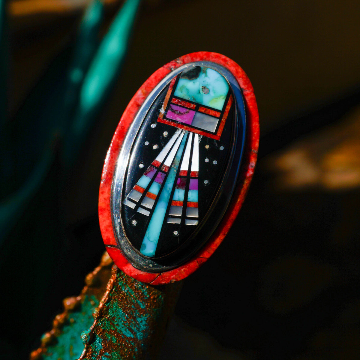 Multi-Stone Inlaid Ring