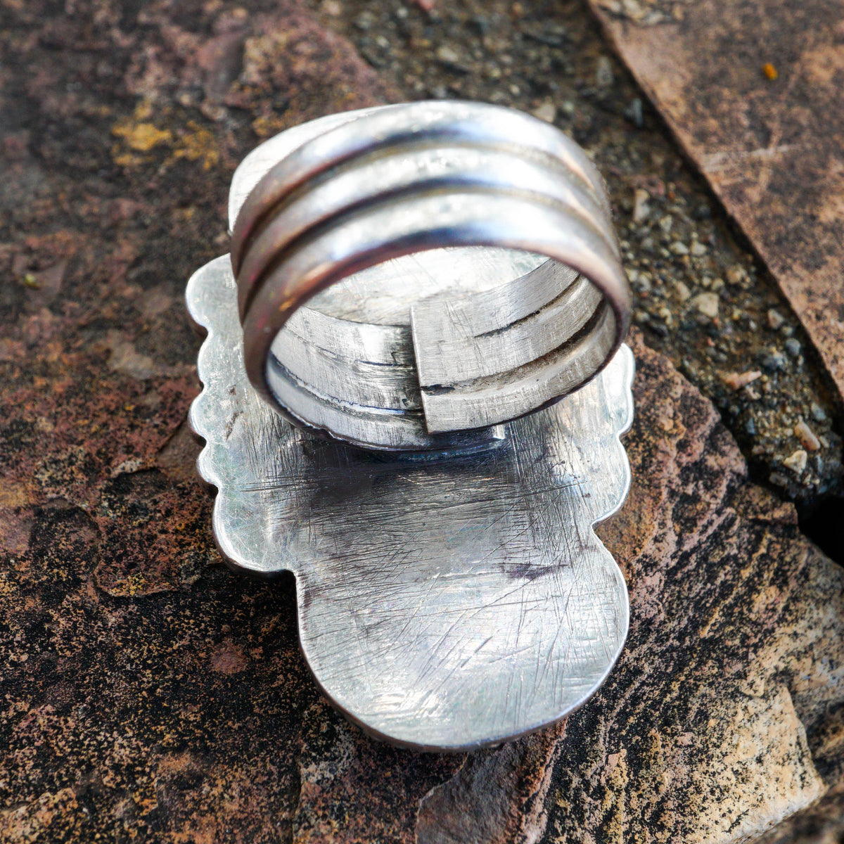 Vintage Style 3-Kingman Stone Ring