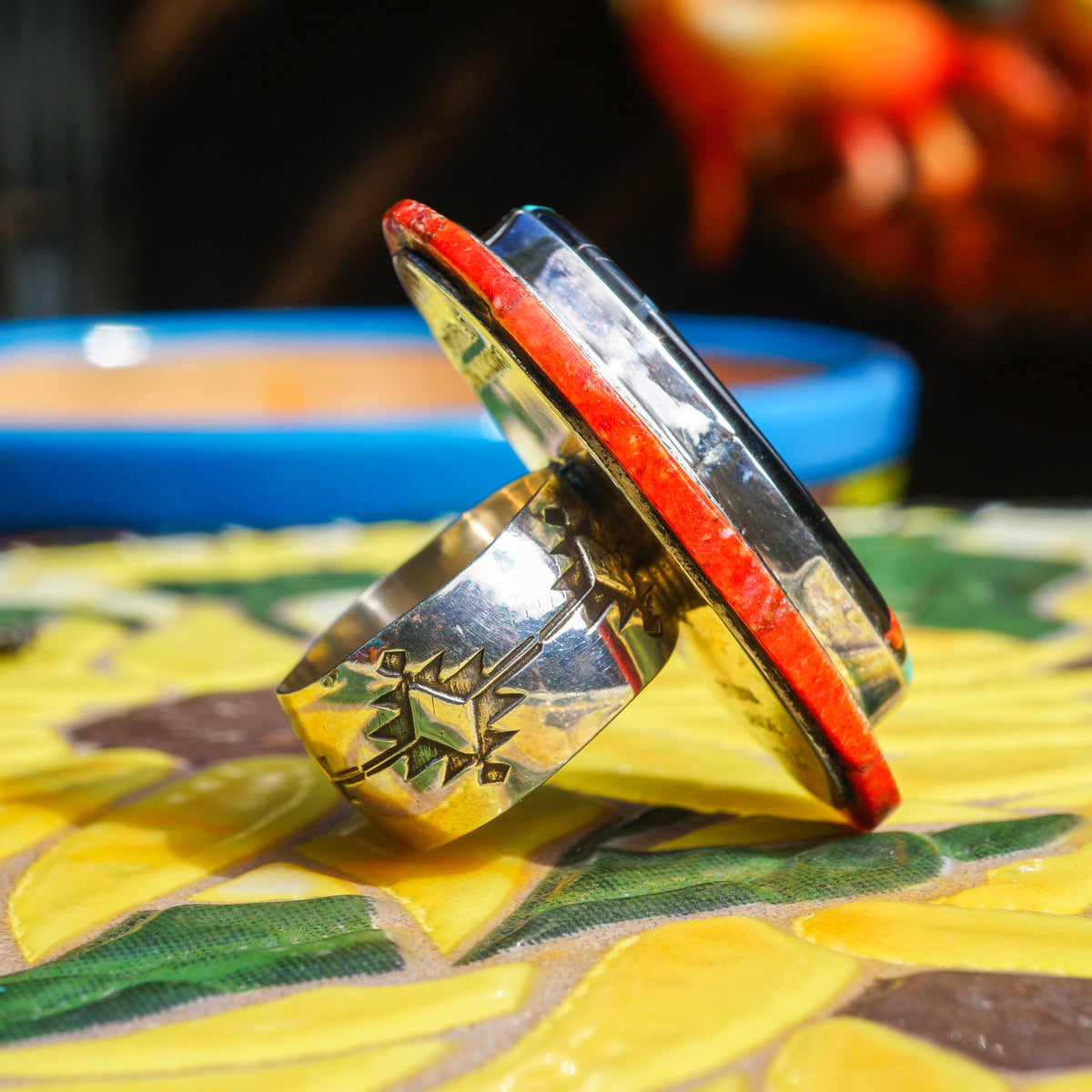 Multi-Stone Inlaid Ring