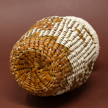 Mini Apache Tus-styled Woven Basket | Butterfly Pattern