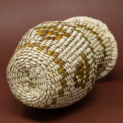 Mini Apache Tus-styled Woven Basket | Acorn Pattern
