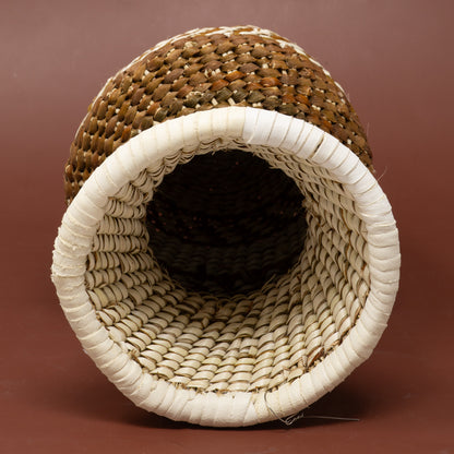 Mini Apache Tus-styled Woven Basket | Stripe Pattern