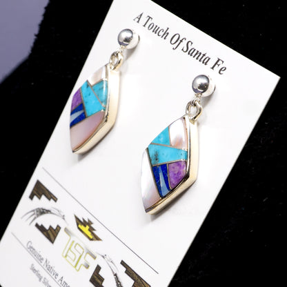Mother of Pearl, Shell, Lapis, Turquoise Earrings | TSF
