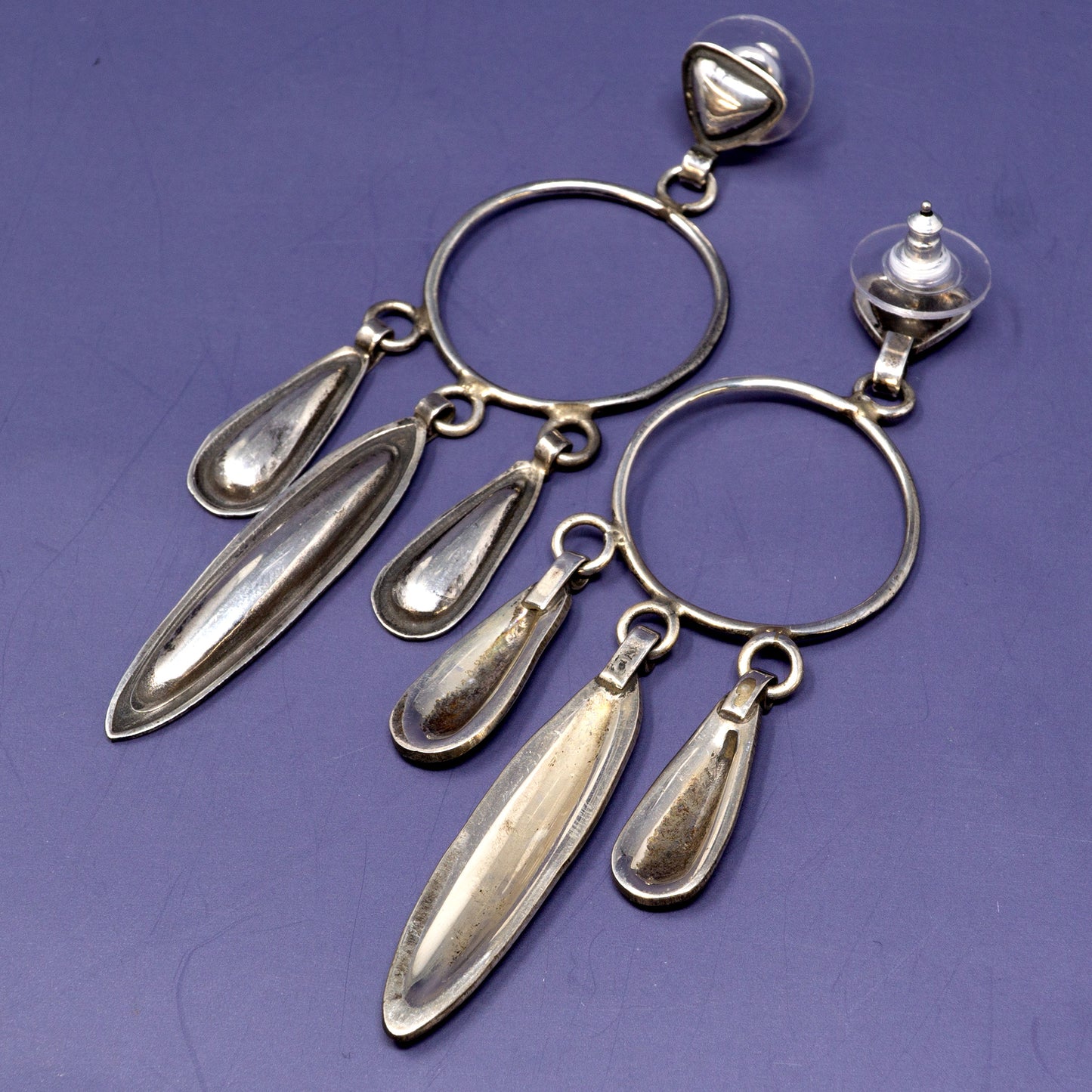 Sterling Silver Earrings | Abstracted Modernist Dreamcather