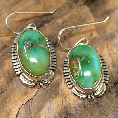 Sonoran Gold Turquoise hook-style earrings | Touch of Santa Fe