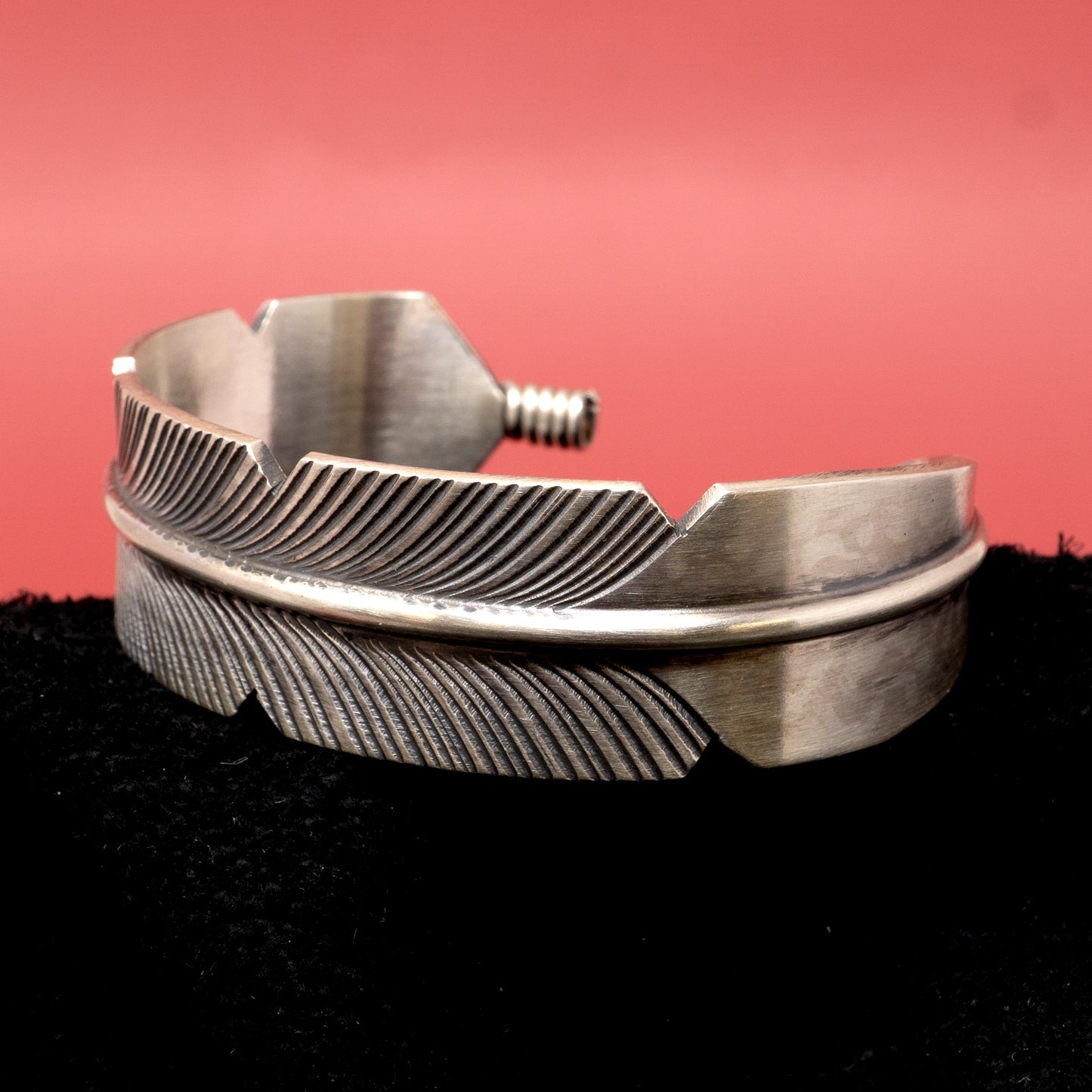 Sterling Silver Wide Feather Cuff Bracelet | Chris Charley
