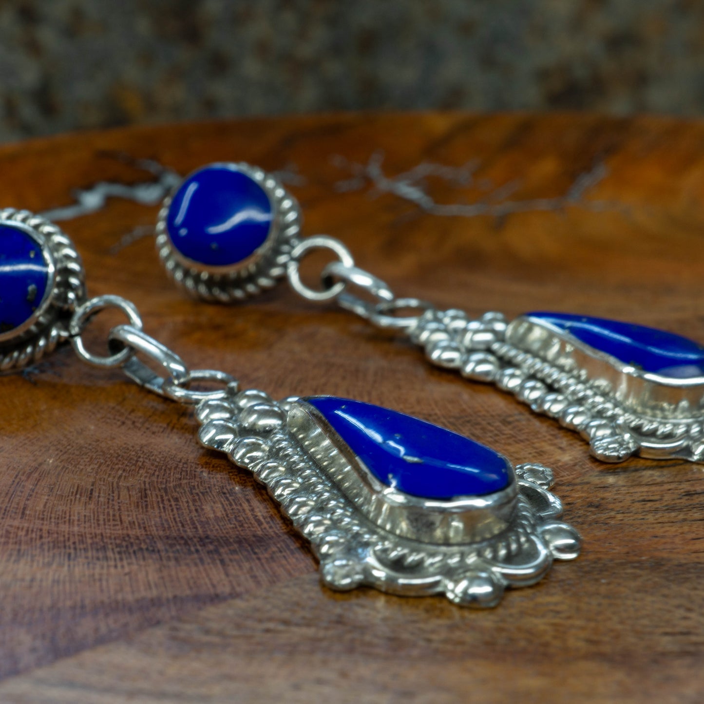 Joanita Yatsattie Lapis Dangle Earrings