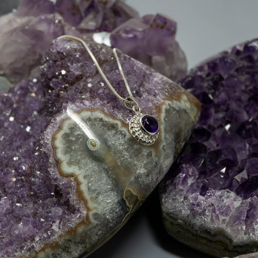 Amethyst Round Pendant