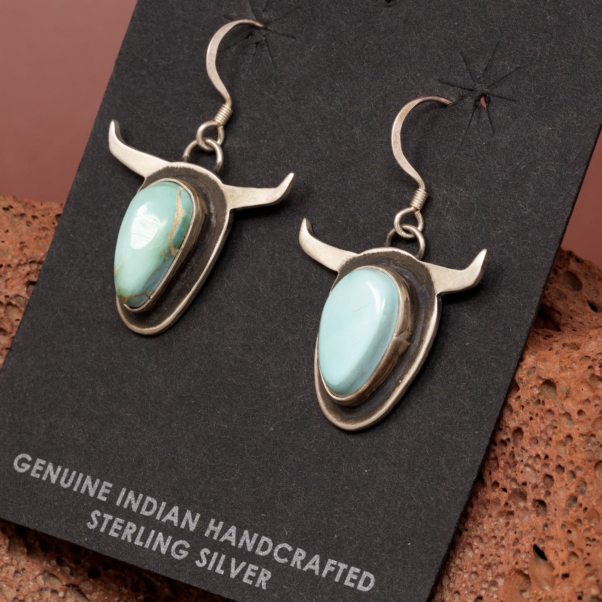 Green Sleeping Beauty Turquoise Bullhead Earrings by Tommy Jackson – Pickle  Barrel Trading Post